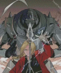 Edward And Alphonse Elric Diamond With Numbers