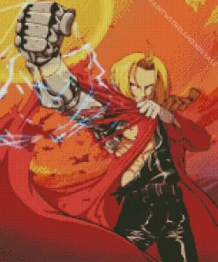 Edward Elric Fullmetal Alchemist Diamond With Numbers