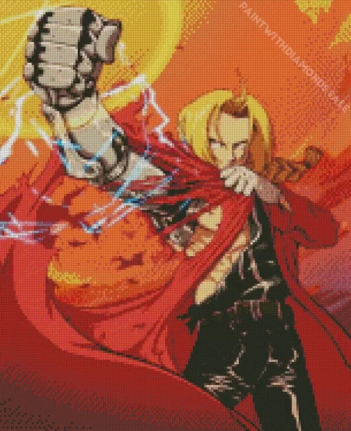 Edward Elric Fullmetal Alchemist Diamond With Numbers