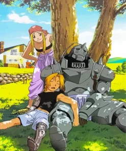 Edward Elric With Alphonse And Winry Diamond Paints