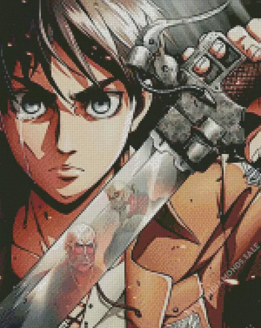 Eren Jaeger Diamond With Numbers