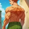 Escanor Seven Deadly Sins Character Diamond With Numbers