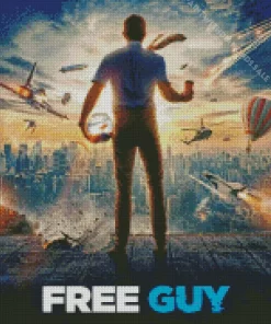 Free Guy Ryan Reynolds Poster Diamond Painting