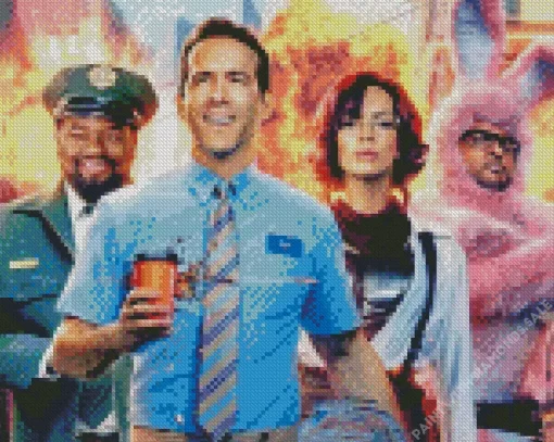 Free Guy Ryan Reynolds With Characters Diamond Painting