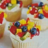 Fruit Pizza Cupcakes Diamond Painting