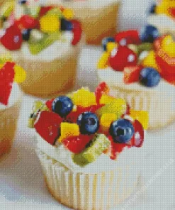 Fruit Pizza Cupcakes Diamond Painting