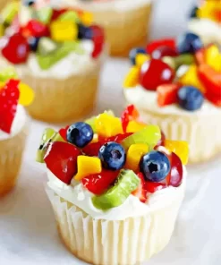 Fruit Pizza Cupcakes Diamond Painting