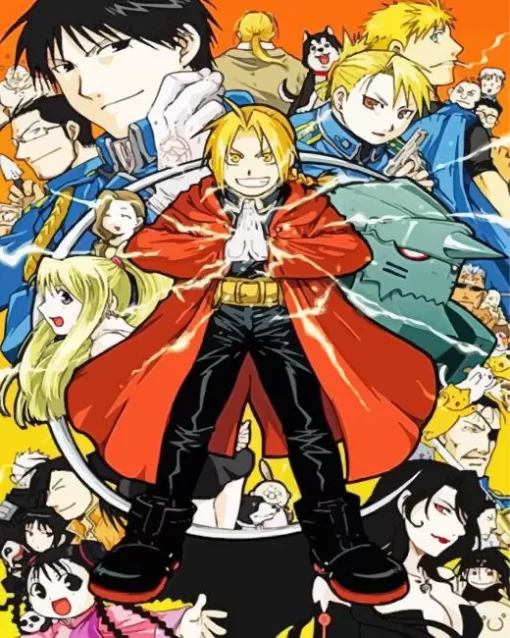 Fullmetal Alchemist Anime Characters Diamond Paints