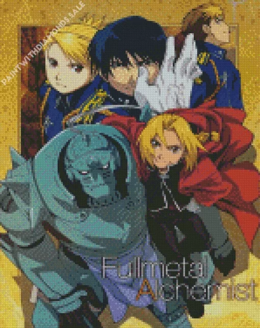 Fullmetal Alchemist Anime Poster Diamond With Numbers