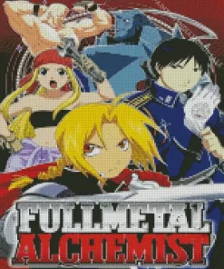 Fullmetal Alchemist Anime PosterDiamond With Numbers