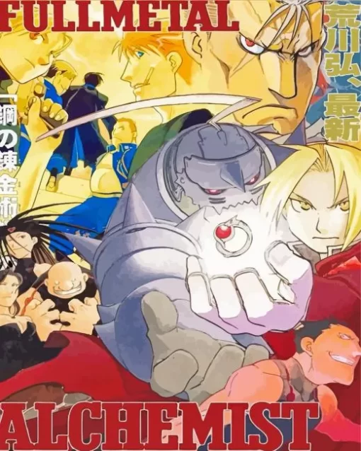 Fullmetal alchemist manga poster Diamond Paints