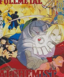 Fullmetal alchemist manga poster Diamond With Numbers