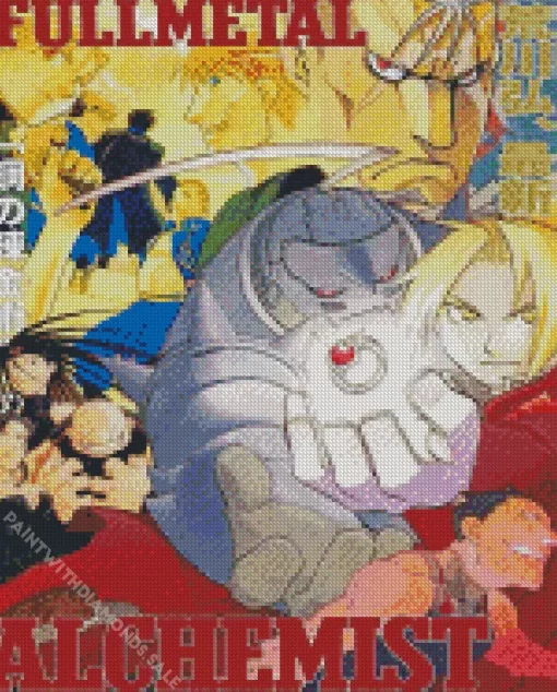 Fullmetal alchemist manga poster Diamond With Numbers