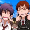 Funny Rin And Yukio Okumura Diamond Dotz