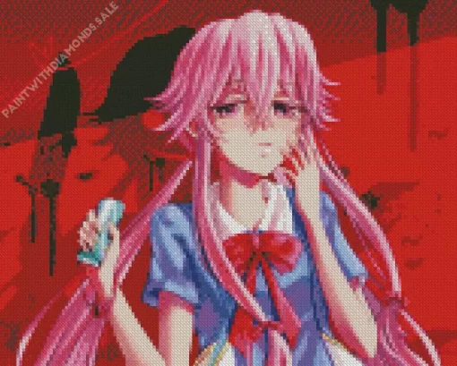 Future Diary Yuno Gasai Diamond Paints