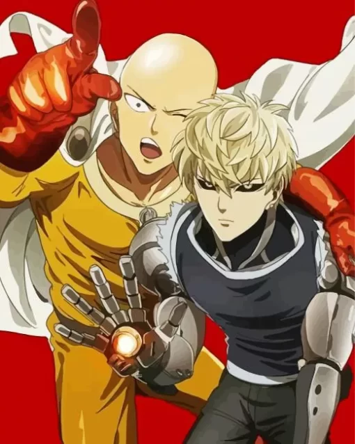 Genos And Saitama One Punch Man Diamond Paints