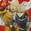 Genos And Saitama One Punch Man Diamond With Numbers