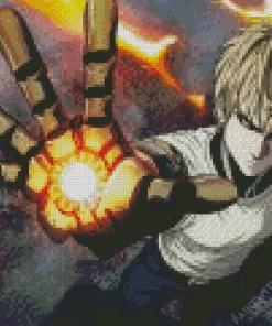 Genos One Punch Man Diamond With Numbers