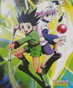 Gon Freecss And Killua Zoldyck Diamond With Numbers