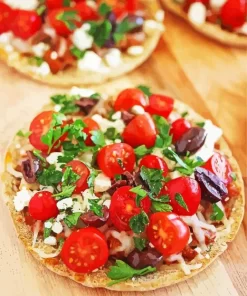 Greek Pita Pizzas Diamond Painting