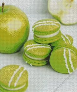 Green Apple Macarons Diamond Painting