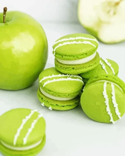 Green Apple Macarons Diamond Painting