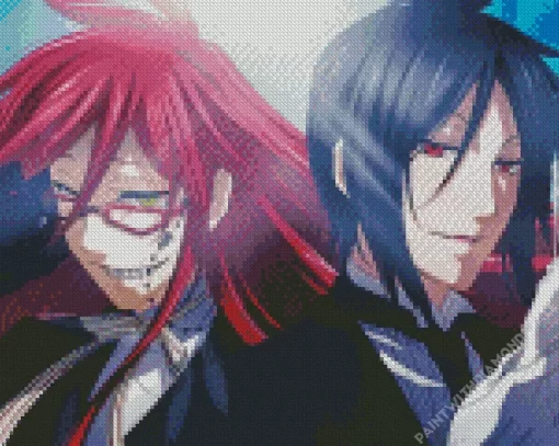 Grell Sutcliff And Sebastian Michaelis Diamond Paintings