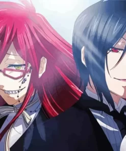 Grell Sutcliff And Sebastian Michaelis Diamond With Numbers