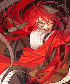 Grell Sutcliff Black Butler Anime Diamond With Numbers