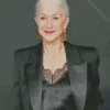 Helen Mirren Wearing Black Diamond Painting