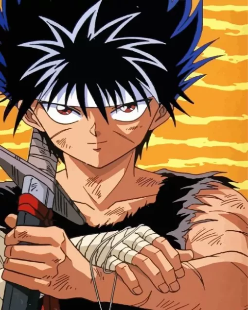 Hiei Swordsman Yuyu Hakusho Diamond With Numbers