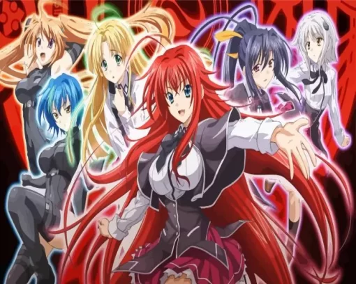 High School DxD Anime Characters Diamond By Numbers