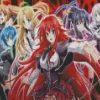 High School DxD Anime Characters Diamond With Numbers