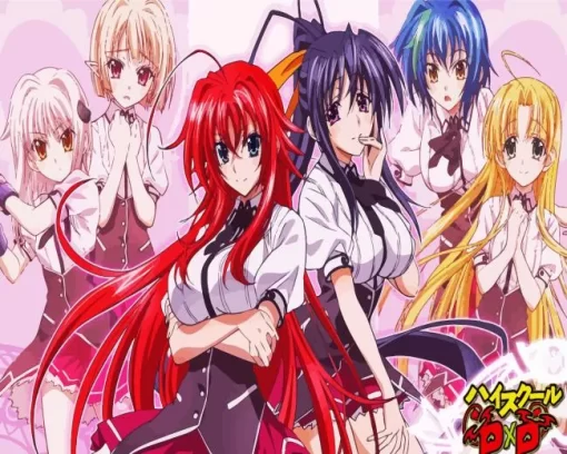 High School DxD Anime Girls Diamond By Numbers