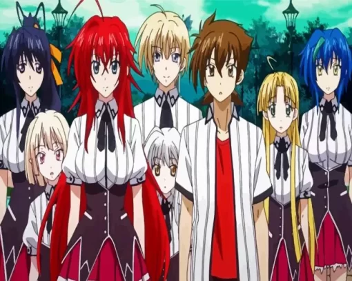 High School DxD Characters Diamond By Numbers