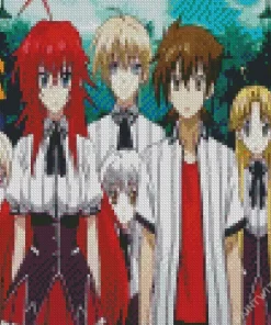 High School DxD Characters Diamond With Numbers