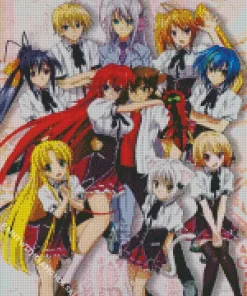 High School DxD0 Diamond With Numbers