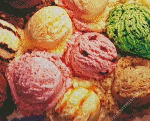 Ice Cream Close Up Diamond Painting