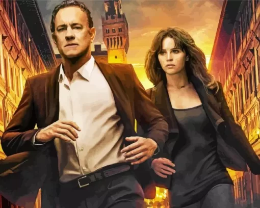 Inferno Movie Tom Hanks with Felicity Jones Diamond Painting