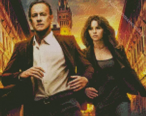 Inferno Movie Tom Hanks with Felicity Jones Diamond Painting