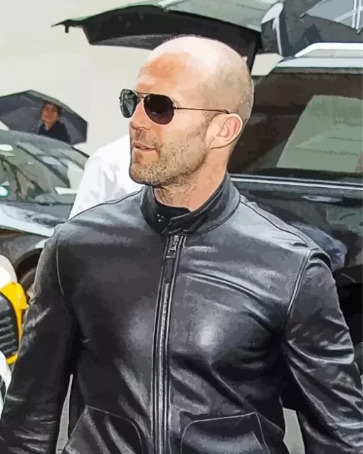 Jason Statham Wearing Black Diamond Painting