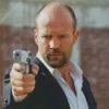 Jason Statham With Gun Diamond Painting