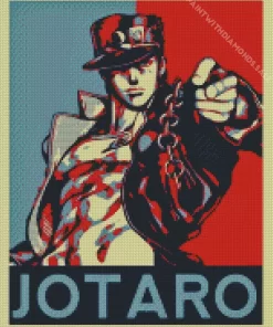 JoJos Bizarre Adventure Jotaro Poster Diamond With Numbers