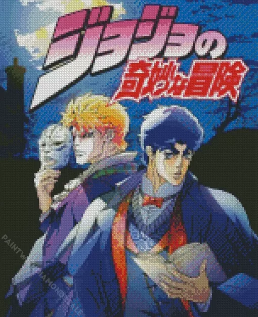 JoJos Bizarre Adventure Manga Poster Diamond With Numbers