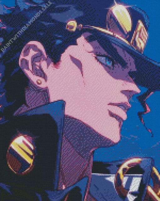 Jojos Bizarre Adventure Jotaro Kujo Diamond With Numbers