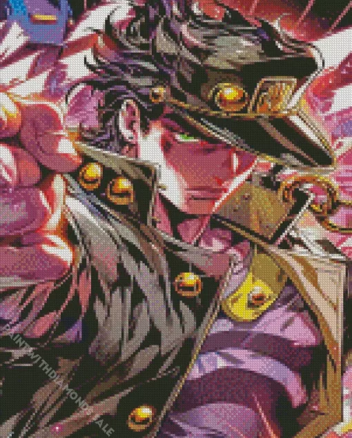 Jotaro Kujo Diamond With Numbers