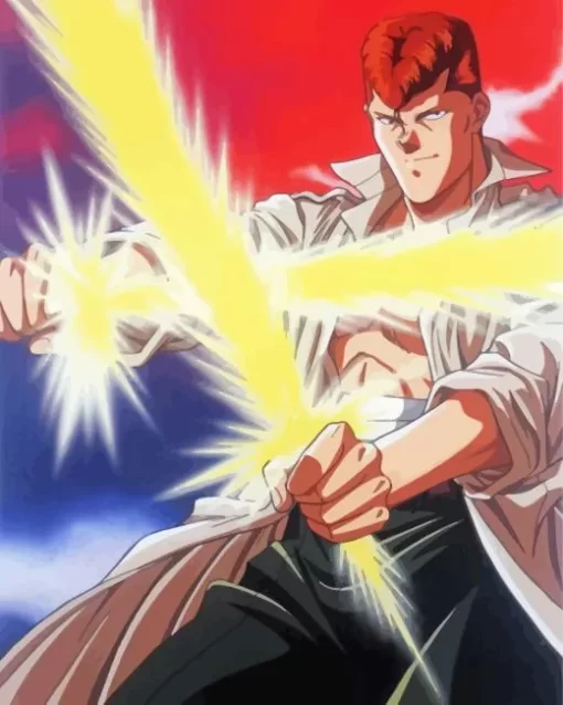 Kazuma Kuwabara Anime Character Diamond With Numbers