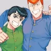 Kazuma Kuwabara With Yusuke Urameshi Diamond With Numbers