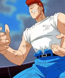 Kazuma Kuwabara Yu Yu Hakusho Diamond With Numbers