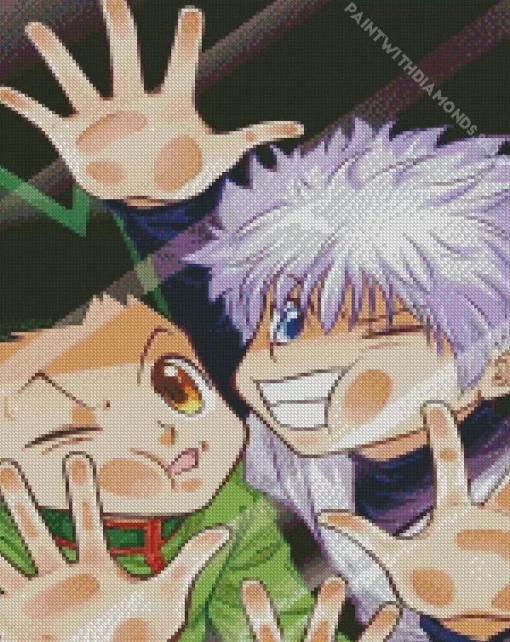 Killua Zoldyck And Gon Freecss Diamond With Numbers